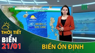 Thời tiết biển ngày 21/01/2022:Bắc biển Đông, gió nhẹ sóng êm biển ổn định