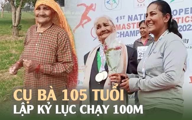 Cụ bà 105 tuổi chạy 100m trong 45 giây
